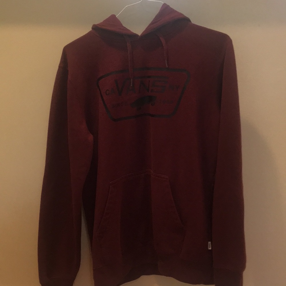 Vans long sleeve maroon hoodie